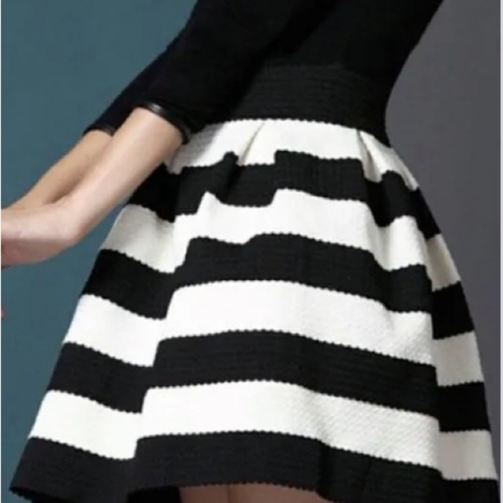 Xhilaration black and white pleated skirt. Like new.